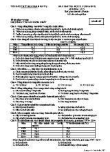 Đề kiểm tra học kì I Địa lí lớp 12 - Mã đề 487 - Năm học 2016-2017 - Trường THPT Nguyễn Hiếu Tự